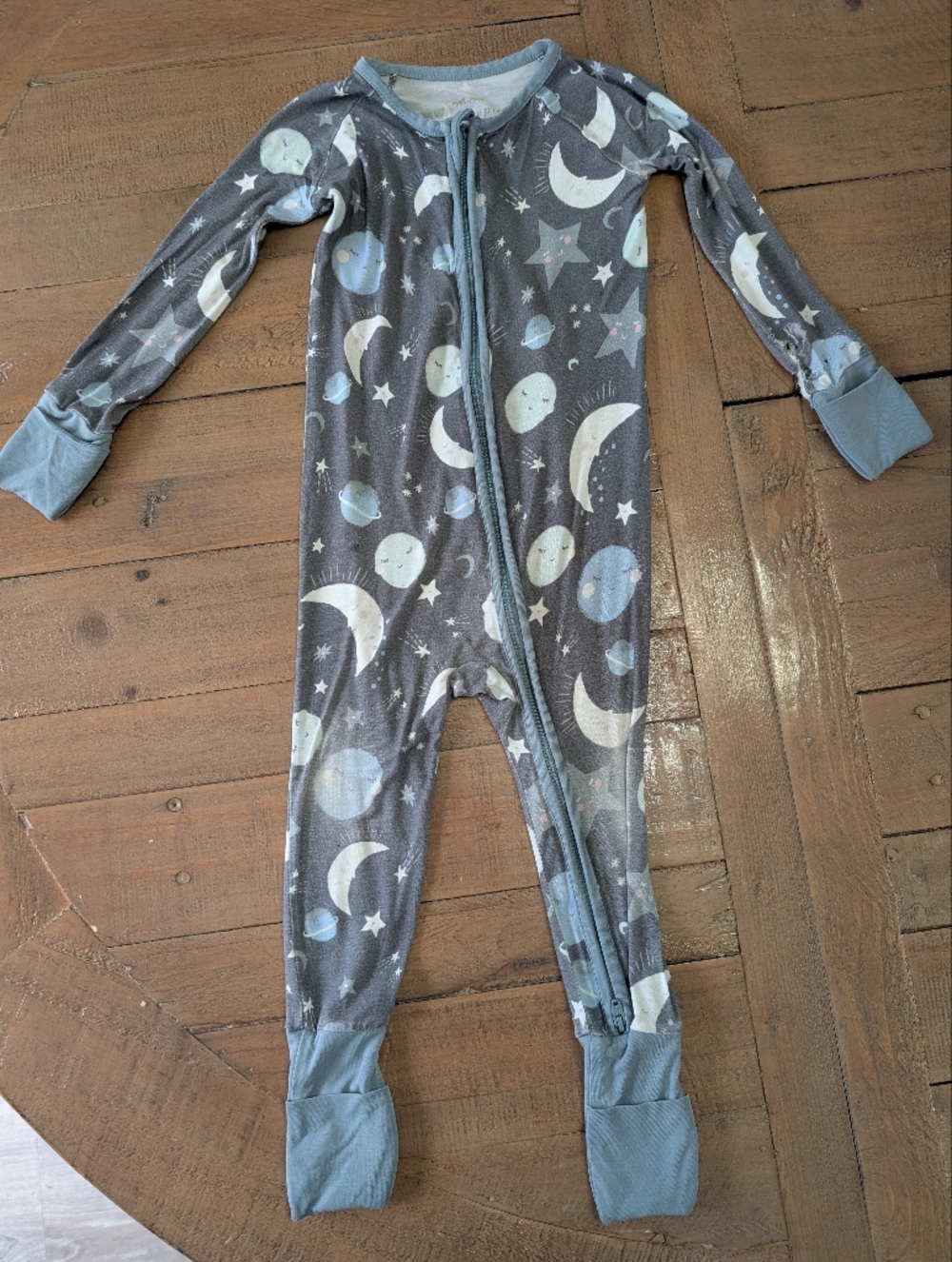 Little Sleepies Moon & Stars - Blue/Grey 12-18mo